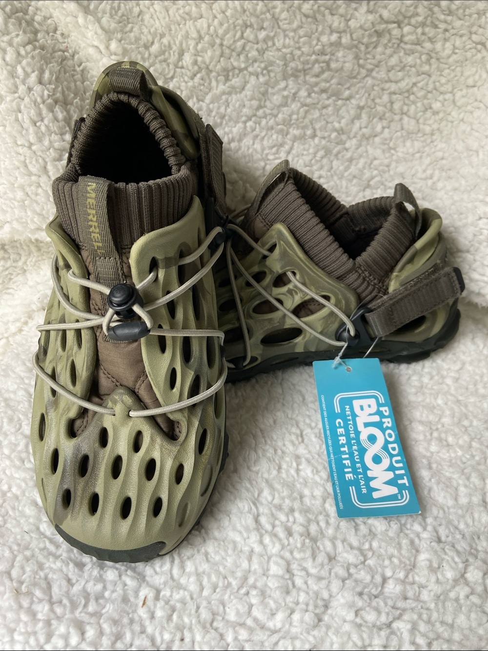NWT Merrell Hydro Moc AT Ripstop 1TRL Camo Olive Clog Sandal - Women's 7